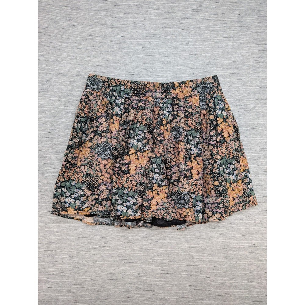 American Eagle Skirt‎ Womens Large Ditsy Floral Print Mini Pleated Boho Casual